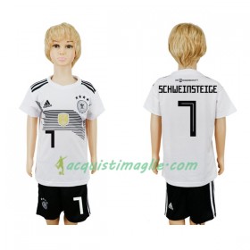 Divisa di Calcio Germania Schweinsteiger 7 Bambino Prima Mondiali 2018